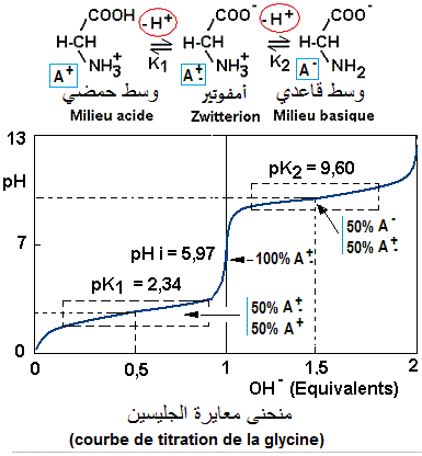 Glycine ionisation, titration